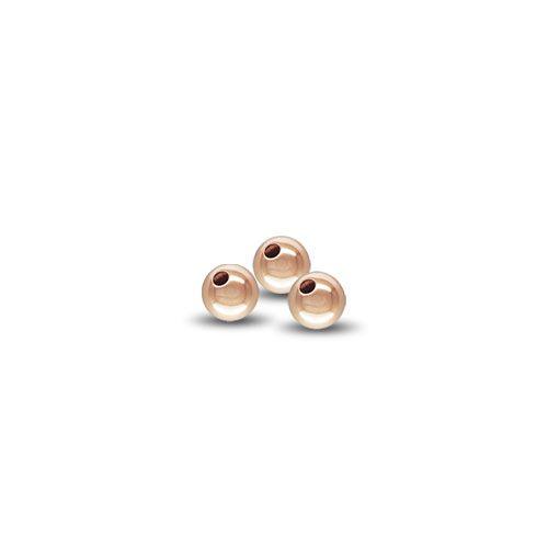 14K Rose Gold Filled Seamless Round Beads - 3mm (20 Pack) - Too Cute Beads