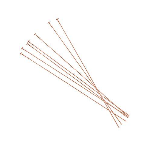 14K Rose Gold Filled 2" 24g head pins (10 pack) - Too Cute Beads