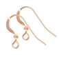 14K Rose Gold Filled Ear Wires - Flat with 2mm Bead (Sold by the Pair) - Too Cute Beads