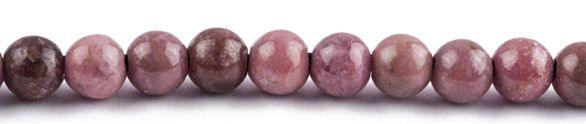 12mm Rhodonite Round with 2.5mm Hole (aprox 16)