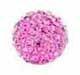 Pave Bling Bead - 8mm Rose with 1mm Hole (1 Piece)