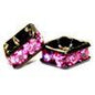 8mm Black Finish Squaredell - Rose (Sold by the piece) - Too Cute Beads
