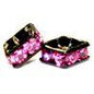 6mm Black Finish Squaredell - Rose (Sold by the piece) - Too Cute Beads