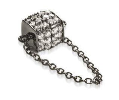 Pave Magnetic 10mm Black Ruthenium Box Clasp - Crystal (1 Piece) - Too Cute Beads