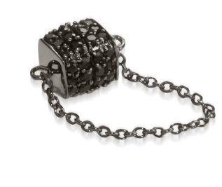 Pave Magnetic 10mm Black Ruthenium Box Clasp - Jet (1 Piece)