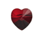 Swarovski 8mm Heart Bead - Siam (1 Piece)