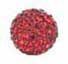 Pave Bling Bead - 6mm Light Siam with 1mm Hole (1 Piece)