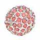 Pave Bead 8mm Sterling Silver Plate - Coral (1 Piece) - Too Cute Beads