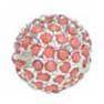 Pave Bead 10mm Sterling Silver Plate - Coral (1 Piece) - Too Cute Beads