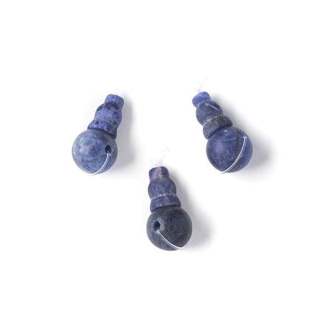 Matte Sodalite Guru Bead - 10mm (1 Piece) - Too Cute Beads