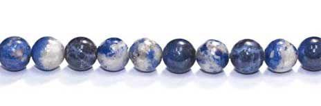 8mm Sodalite Round with 2.5mm Hole (aprox26) - Too Cute Beads