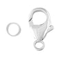 .925 Sterling Silver Oval Trigger Clasp (Includes Closed Ring) - 6x11.5mm (1 Set) - Too Cute Beads