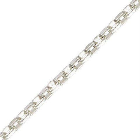 .925 Sterling Silver Diamond Cut Rollo Chain - 1.5mm (1 Foot) #24 - Too Cute Beads