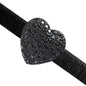 24mm Pave Heart Slider for Flat Leather - Black Ruthenium with Jet - Too Cute Beads