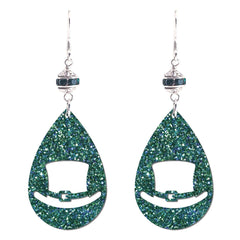 St Patricks Day Hat Tear Drop Earring Kit - Too Cute Beads