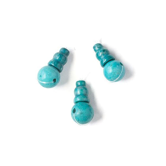 Turquoise Howlite Guru Bead - 10mm (1 Piece) - Too Cute Beads