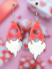 Valentines Day Gnome Earring Kit - Jewelry Making Kit - Too Cute Beads