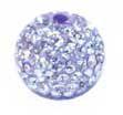 Pave Bling Bead - 12mm Violet with 2mm Hole (1 Piece)