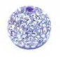 Pave Bling Bead - 12mm Violet with 2mm Hole (1 Piece) - Too Cute Beads