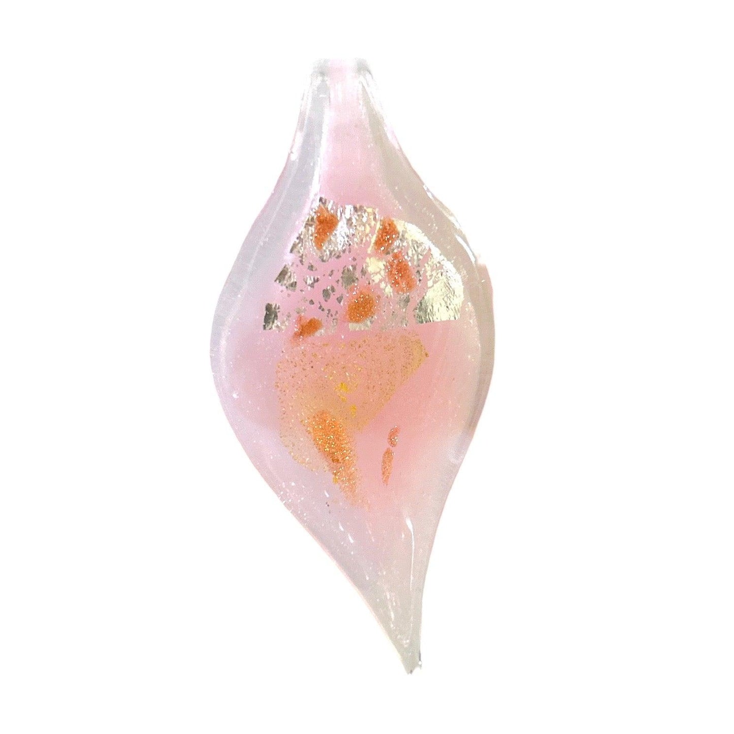 Murano Hand-Blown Leaf Pendant (Approximately 3 Inches) - Too Cute Beads