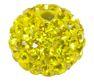 Pave Bling Bead - 10mm Yellow with 2mm Hole (1 Piece) - Too Cute Beads